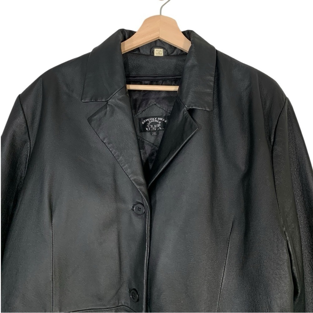 Vintage Beverly Hills Leather Club Faux Leather Coat Size 2XL - Picture 4 of 10